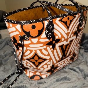 Louis Vuitton Vibrant Orange and Black Tote